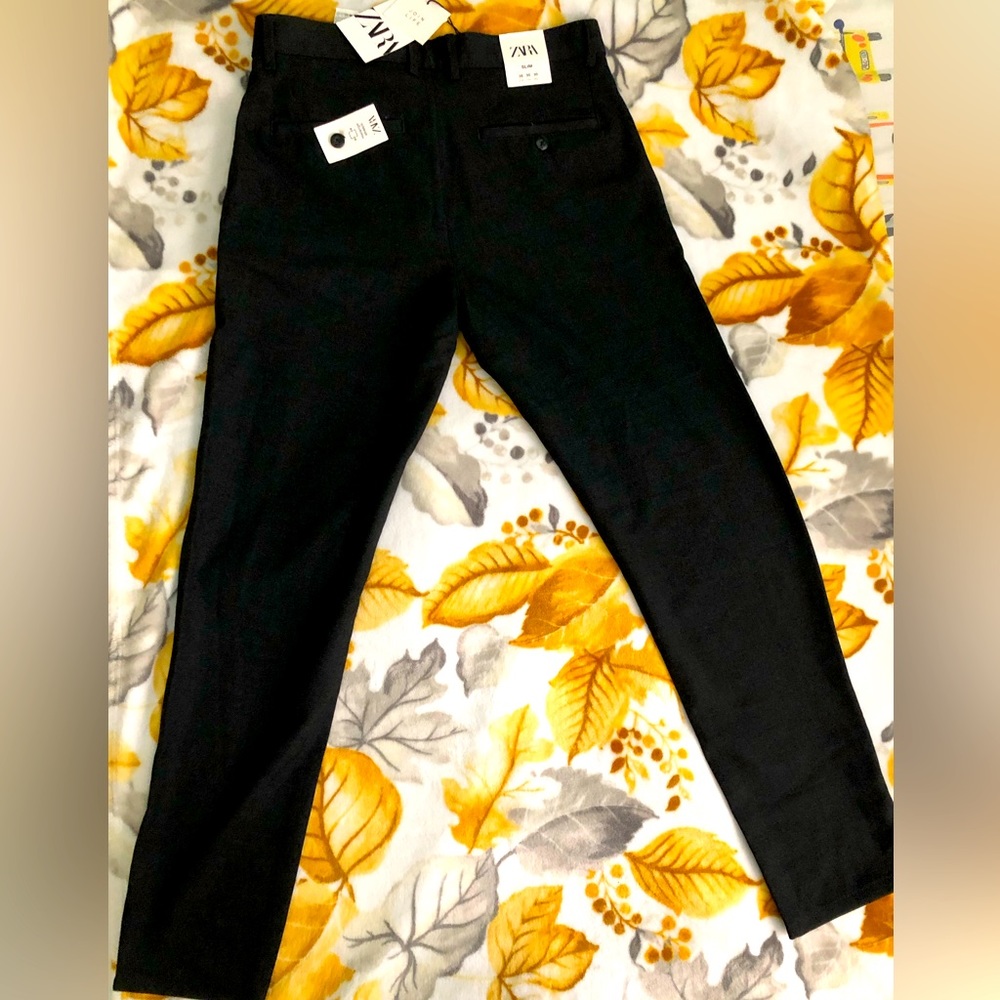 ZARA Dress Pants Gray Slim Fit